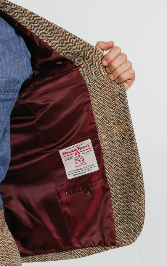 Harris Tweed Anzug Braun, Großes Karo - photo 5