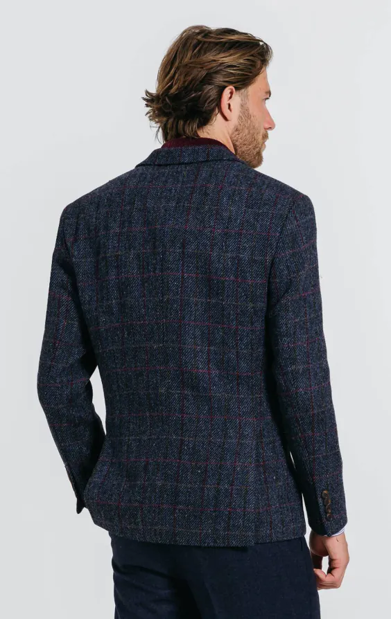 Harris Tweed Blazer, Dunkelblau, Karomuster - photo 4 Harris Tweed Blazer, Dunkelblau, Karomuster - photo 4