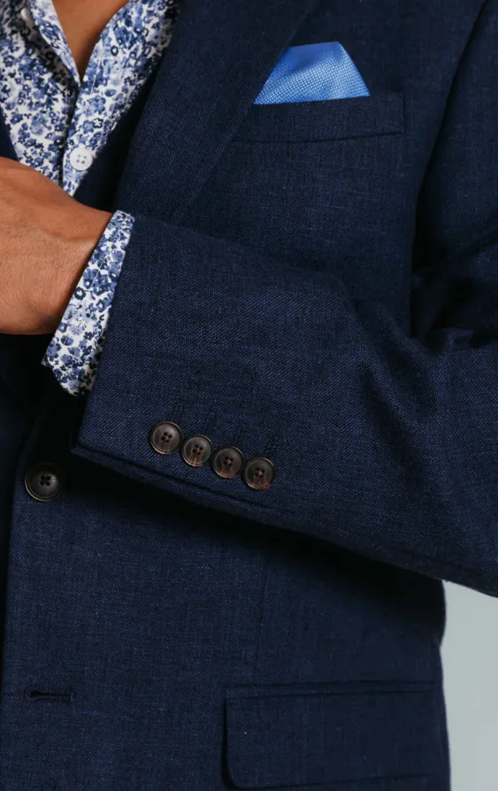 Leinen Blazer, Marineblau - photo 2 Leinen Blazer, Marineblau - photo 2