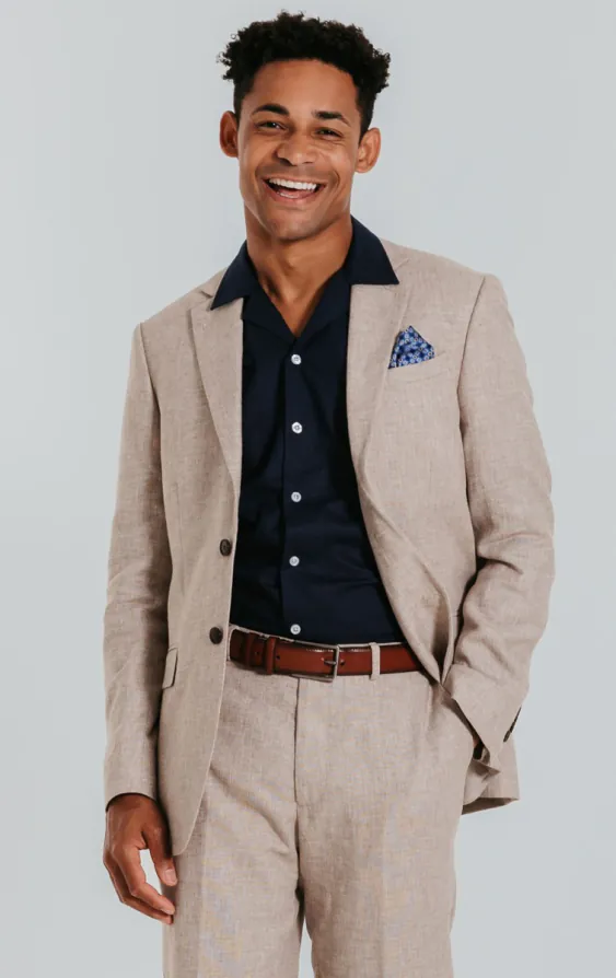Leinen Blazer, Sandfarben