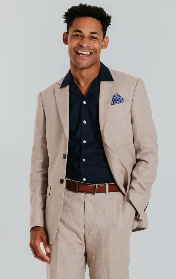 Leinen Blazer, Sandfarben Leinen Blazer, Sandfarben