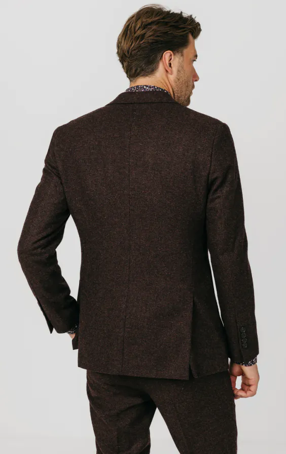 Donegal Tweed Jackett, Weinrot - photo 5 Donegal Tweed Jackett, Weinrot - photo 5
