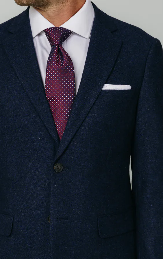 Donegal Tweed Jackett, Marineblau - photo 3 Donegal Tweed Jackett, Marineblau - photo 3