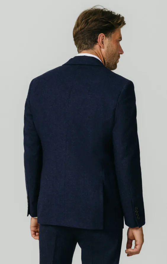 Donegal Tweed Jackett, Marineblau - photo 5 Donegal Tweed Jackett, Marineblau - photo 5