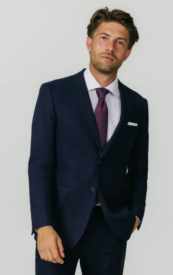 Donegal Tweed Jackett, Marineblau Donegal Tweed Jackett, Marineblau