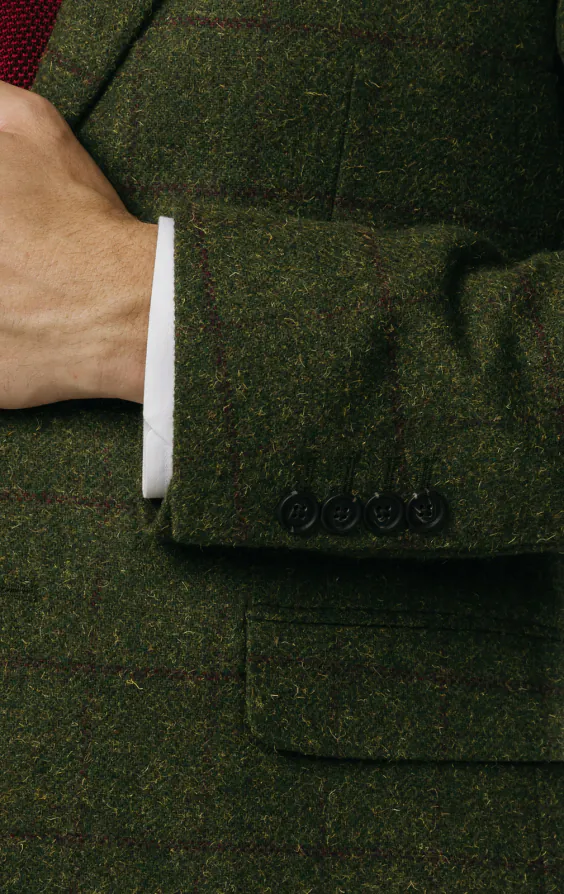 Dobell Tweed Jackett, Grün, Großes Karo - photo 2 Dobell Tweed Jackett, Grün, Großes Karo - photo 2