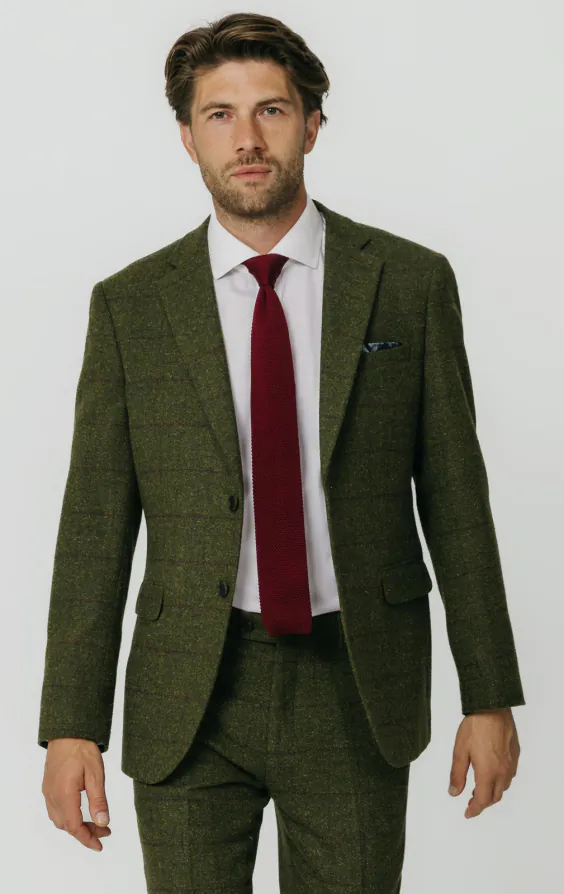Dobell Tweed Jackett, Grün, Großes Karo Dobell Tweed Jackett, Grün, Großes Karo