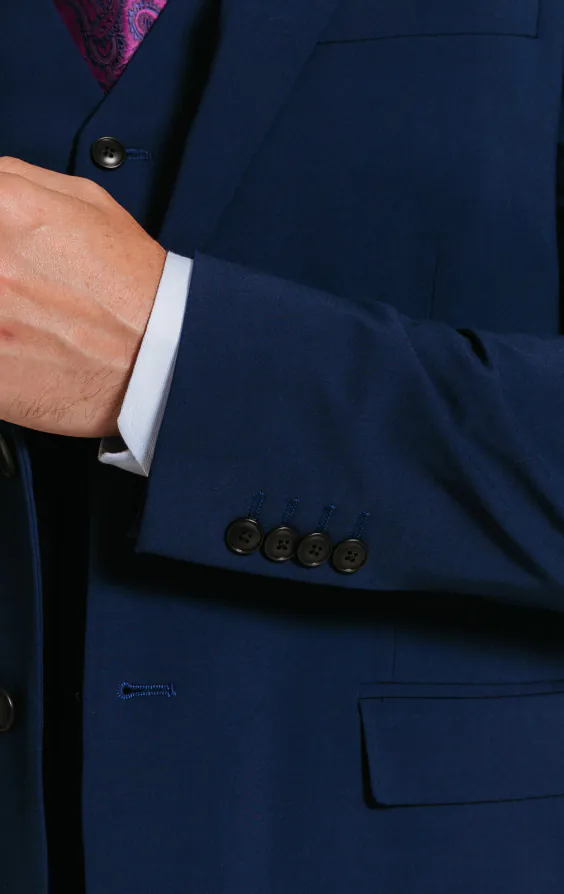 Blau Slim-Fit Anzug Jackett - photo 2 Blau Slim-Fit Anzug Jackett - photo 2