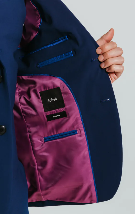 Blau Slim-Fit Anzug Jackett - photo 4 Blau Slim-Fit Anzug Jackett - photo 4
