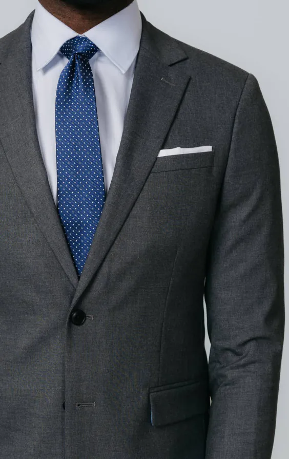Grau Slim-Fit Anzug Jackett - photo 3 Grau Slim-Fit Anzug Jackett - photo 3