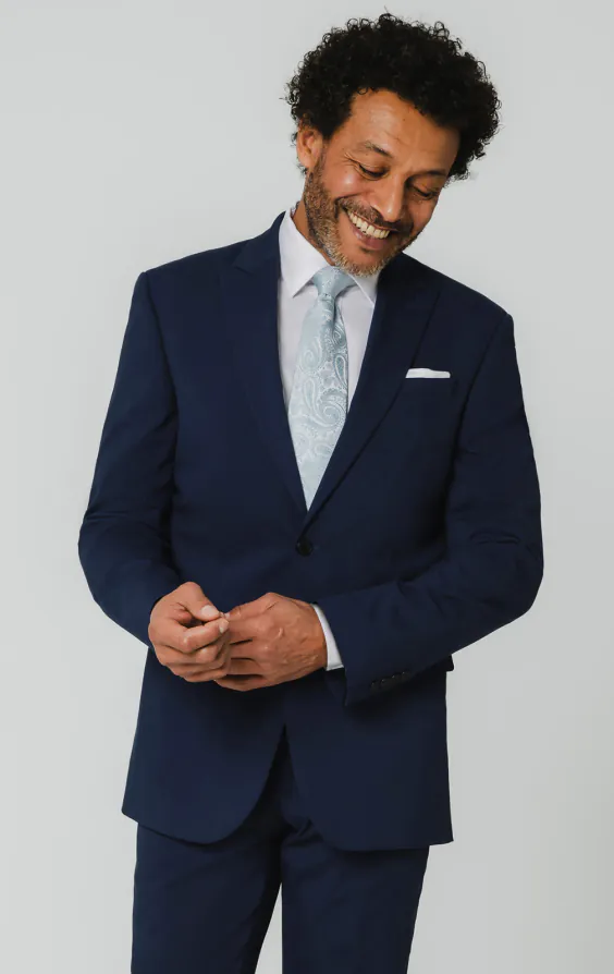 Blau Anzug Jacket mit Steigendes Revers Blau Anzug Jacket mit Steigendes Revers