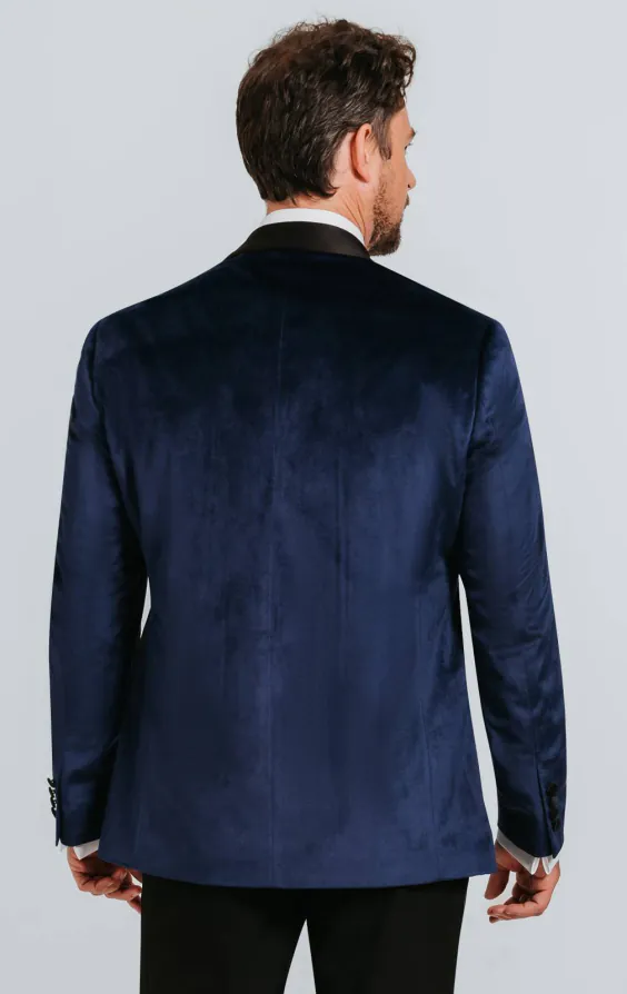 Dobell Samt Jackett in Marineblau - photo 1