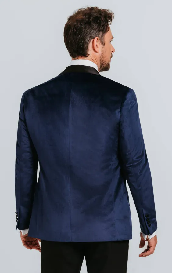 Smoking, Slim-Fit, Marineblau, Samt - photo 2 Smoking, Slim-Fit, Marineblau, Samt - photo 2