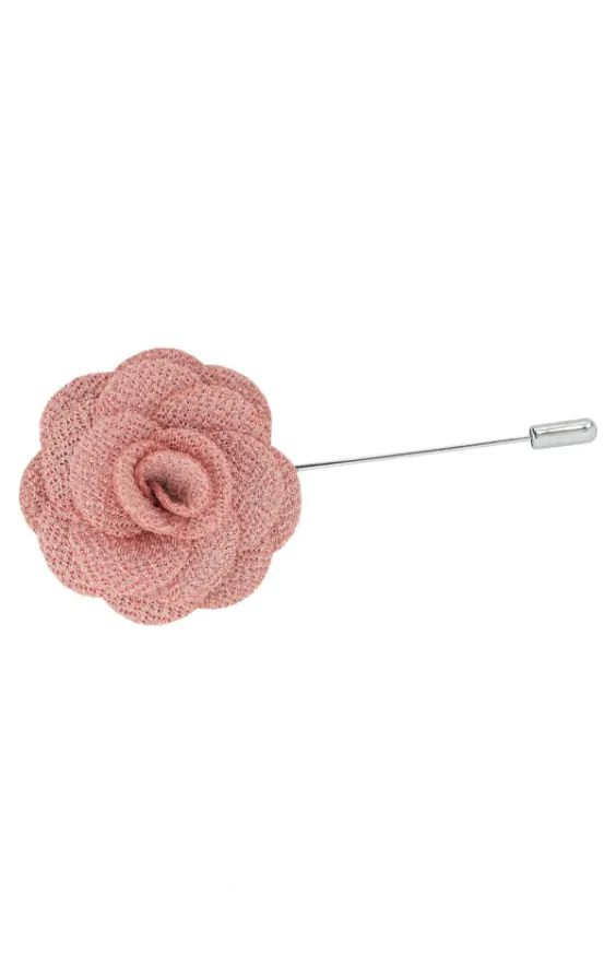 Reversnadel, Blumenmotiv, Rosa