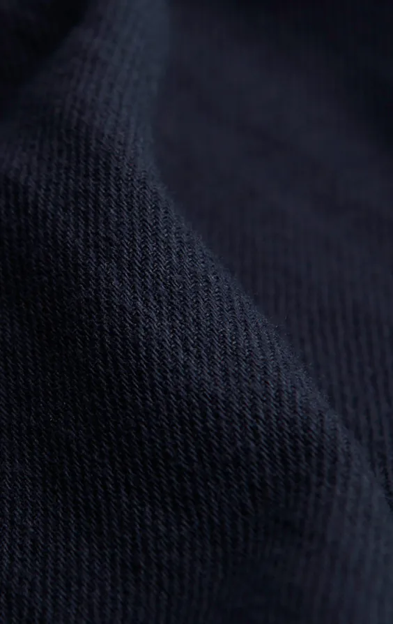 Marineblaue Hose aus Leinen-Twill - photo 4
