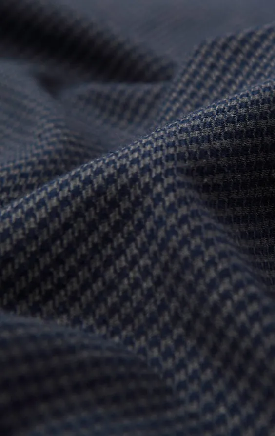 Marineblaue Jacke mit Hahnentrittmuster - photo 6 Marineblaue Jacke mit Hahnentrittmuster - photo 6