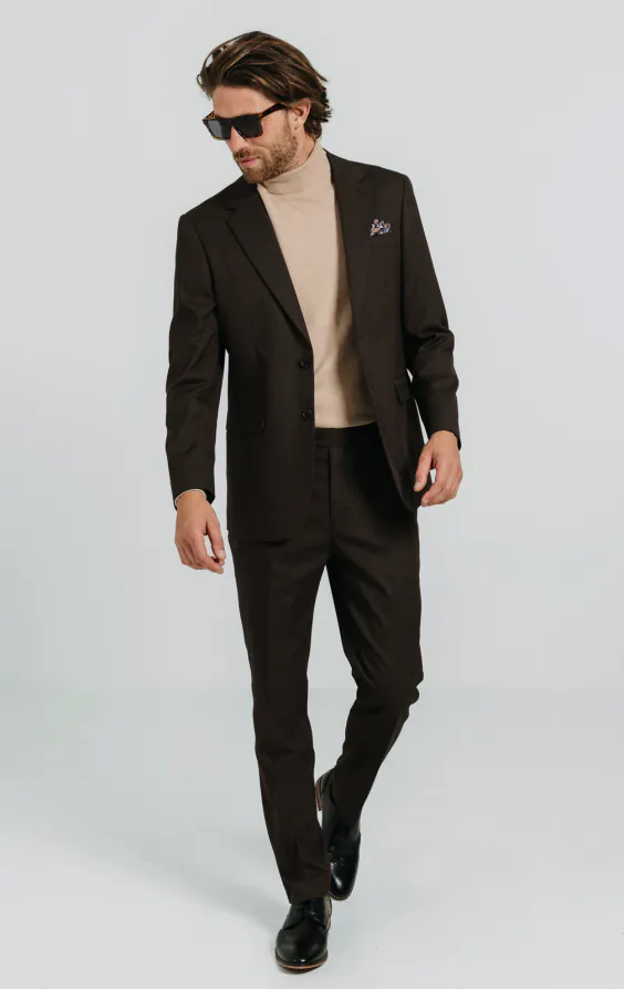 Braun Twill Anzug - photo 2