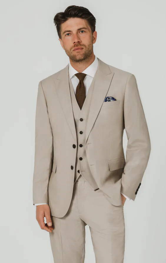 Stone Sharkskin 3-Teilig Anzug Stone Sharkskin 3-Teilig Anzug