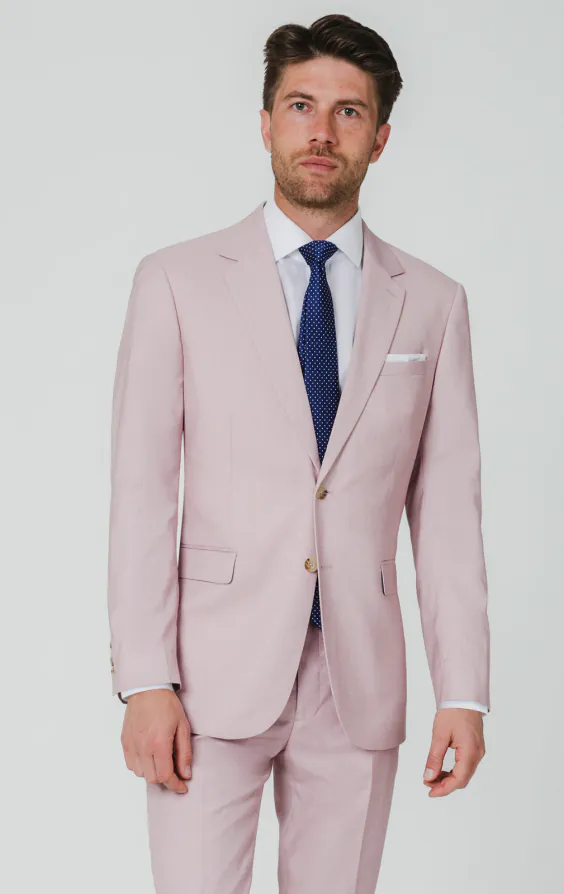 Rosa Sharkskin Anzug