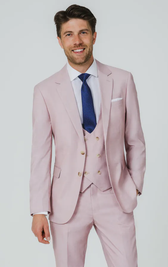 Rosa Sharkskin 3-Teilig Anzug Rosa Sharkskin 3-Teilig Anzug