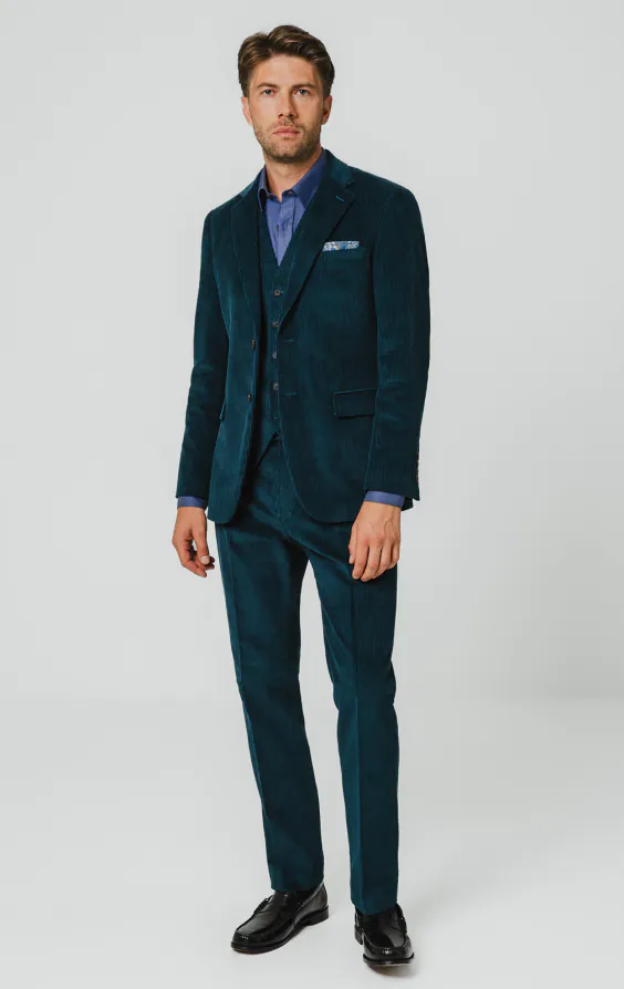Teal 3-Teilig Cordanzug - photo 1