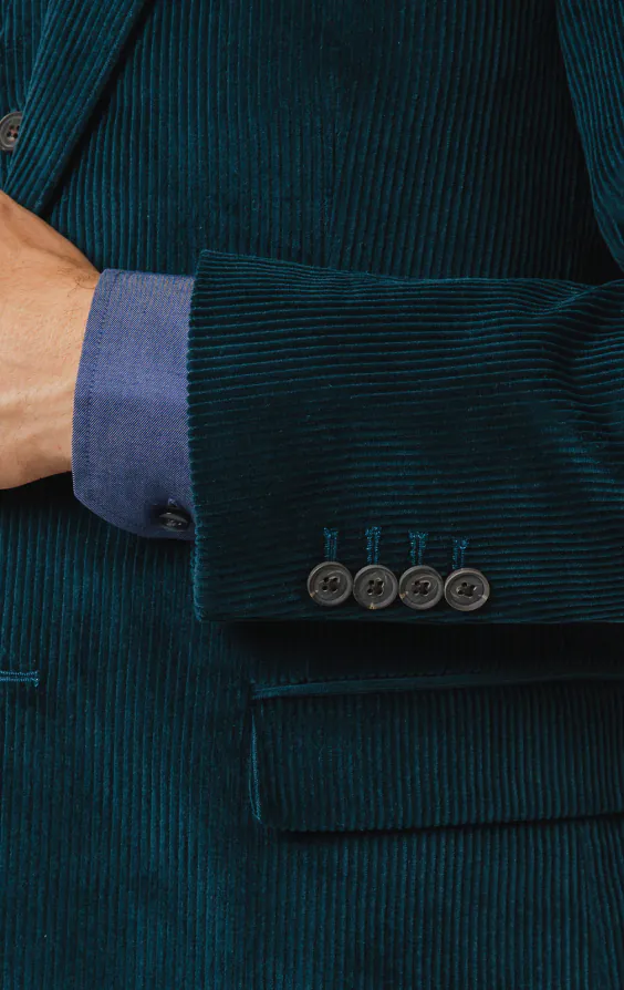 Teal 3-Teilig Cordanzug - photo 2