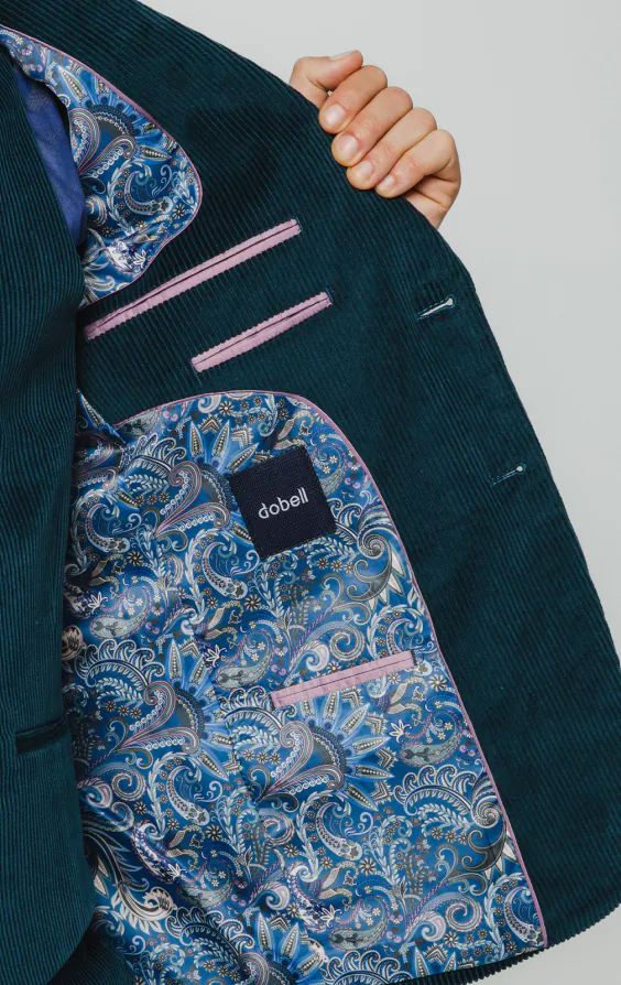 Teal 3-Teilig Cordanzug - photo 4
