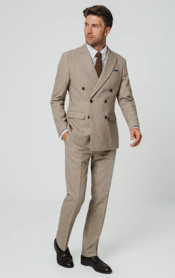Kamelbraun Twill Tweed Anzug - photo 1 Kamelbraun Twill Tweed Anzug - photo 1
