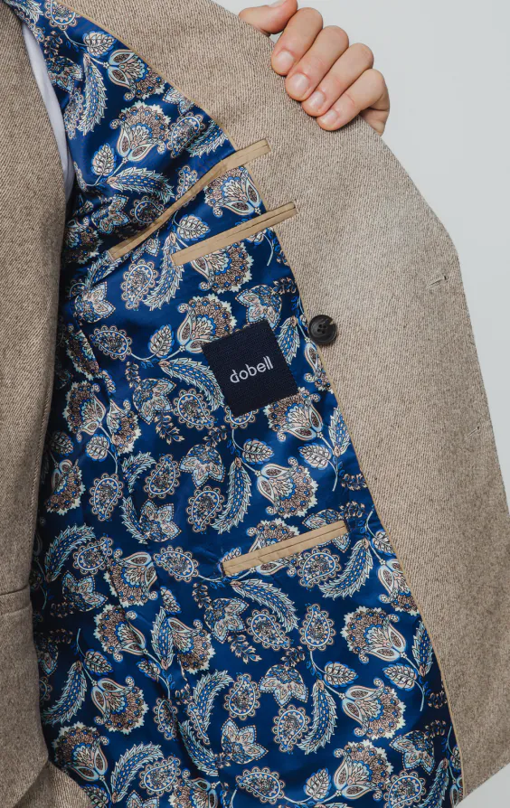 Kamelbraun Twill Tweed 3-Teilig Anzug - photo 4 Kamelbraun Twill Tweed 3-Teilig Anzug - photo 4