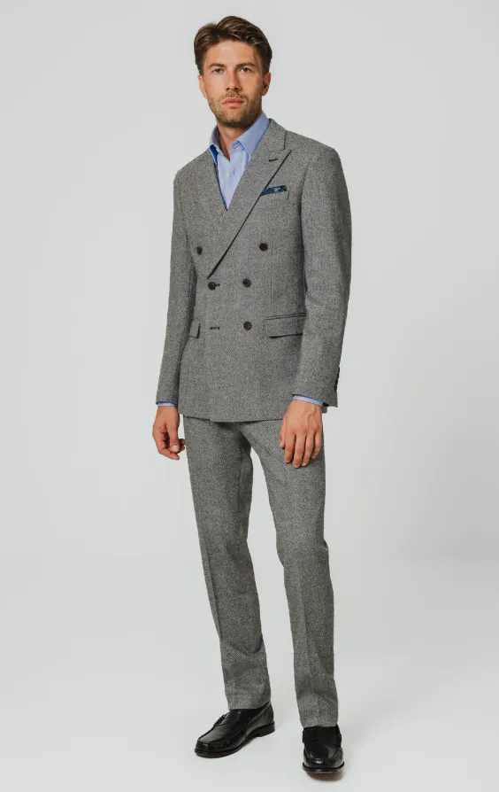 Grau Twill Tweed Anzug - photo 1 Grau Twill Tweed Anzug - photo 1