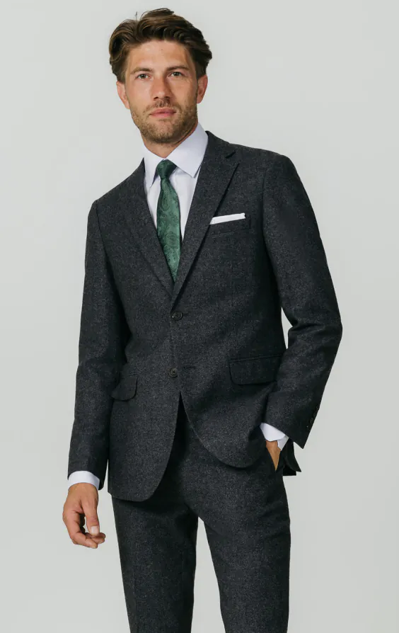 Donegal Tweed Anzug, Grau Donegal Tweed Anzug, Grau