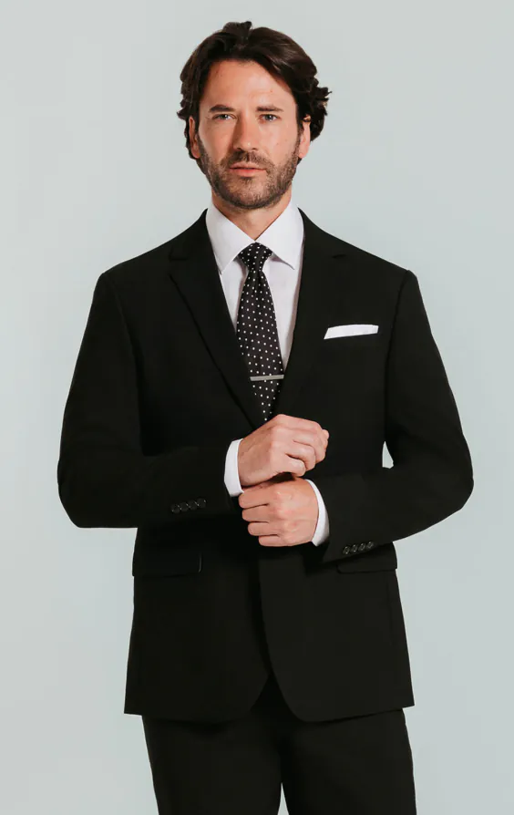 Anzug, Schwarz, Slim-Fit Anzug, Schwarz, Slim-Fit