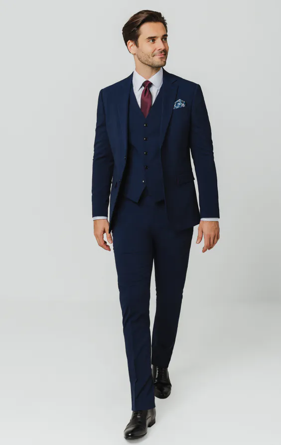 Anzug, Blau, Slim-Fit, 3-Teilig - photo 1 Anzug, Blau, Slim-Fit, 3-Teilig - photo 1