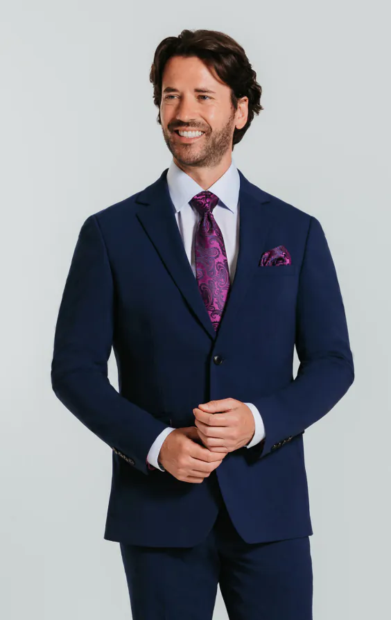 Anzug, Blau, Slim-Fit Anzug, Blau, Slim-Fit