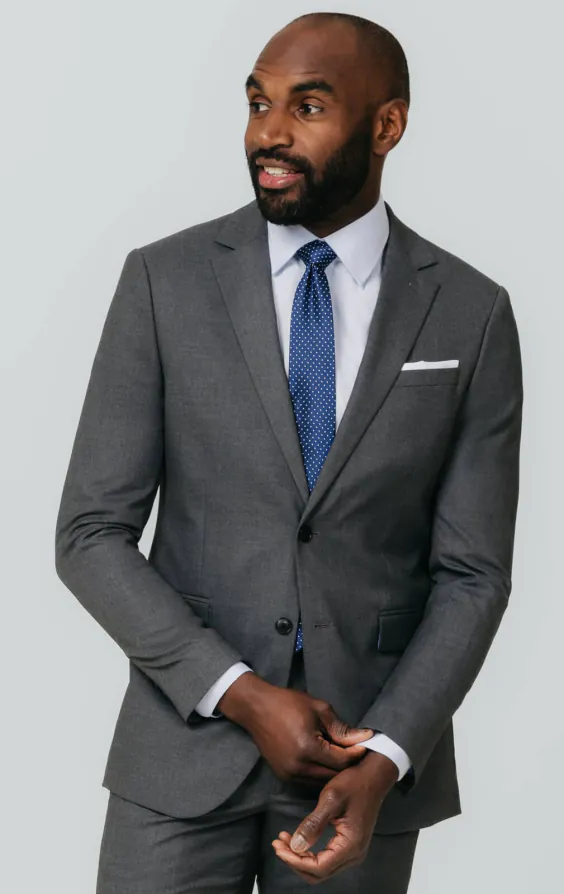 Anzug, Grau, Slim-Fit Anzug, Grau, Slim-Fit