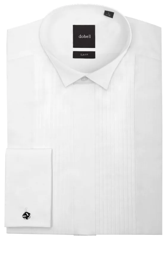 Smokinghemd, Smokingkragen, gefältelte Hemdbrust, Slimfit, 100% Baumwolle - photo 1