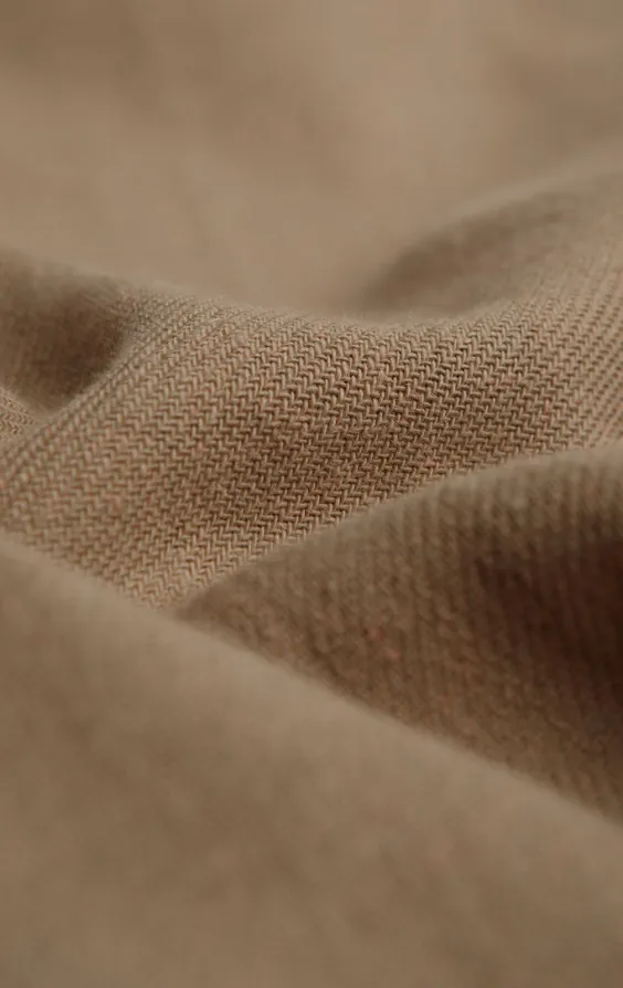 Hellbraune Weste aus Leinen-Twill - photo 4