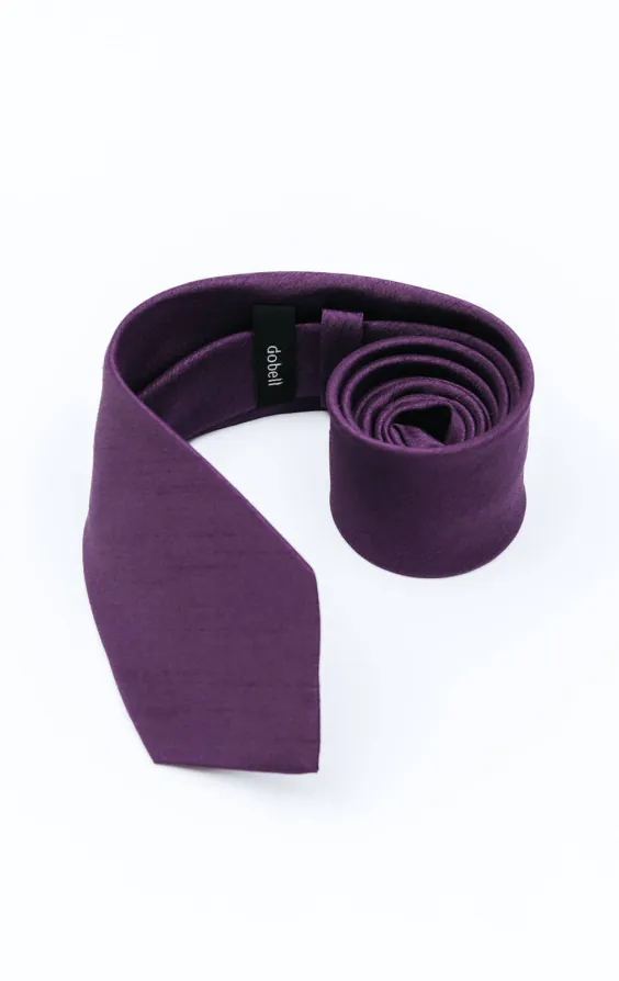 Krawatte, Dupion-Optik, Dunkelviolett - photo 1