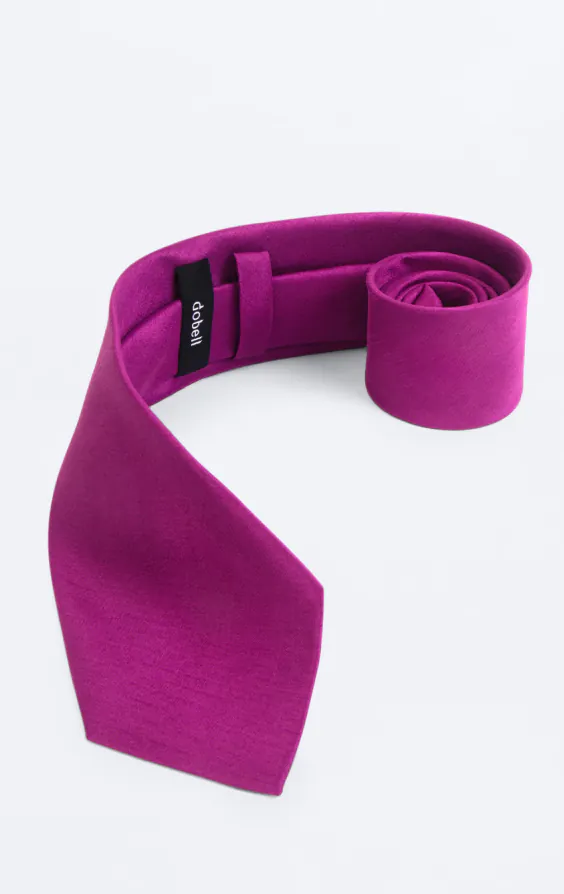 Violett Krawatte, Dupion-Optik - photo 1