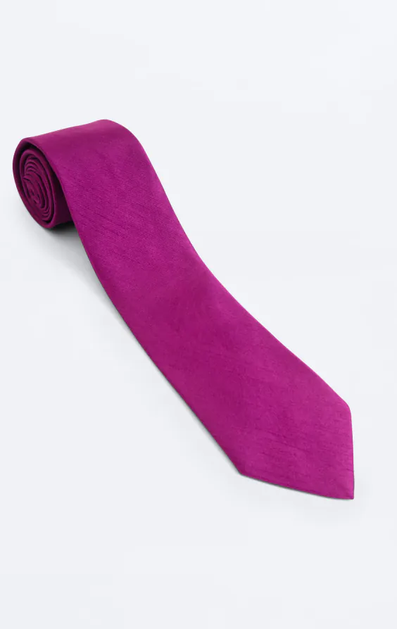 Violett Krawatte, Dupion-Optik - photo 2