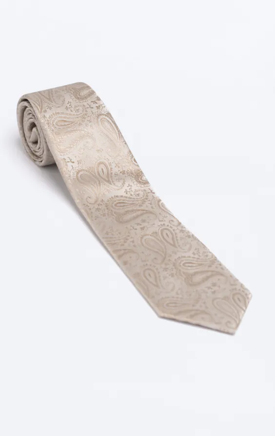 Champagnerfarben Paisley-Muster Krawatte - photo 2 Champagnerfarben Paisley-Muster Krawatte - photo 2