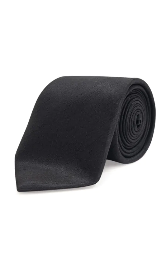 Krawatte, Dupion-Optik, schwarz Krawatte, Dupion-Optik, schwarz