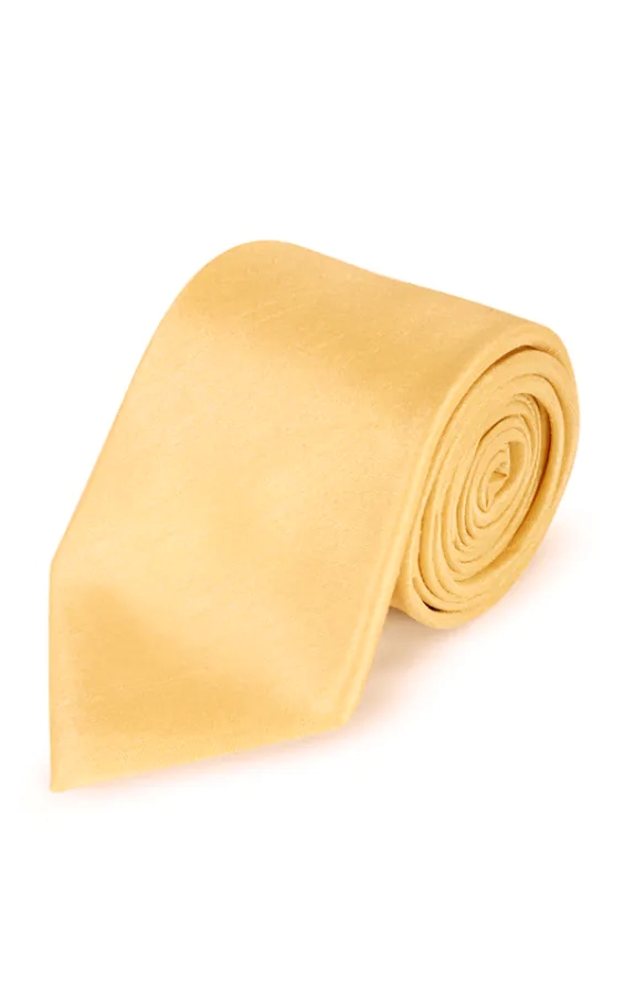 Krawatte, Dupion-Optik, Dunkelgold