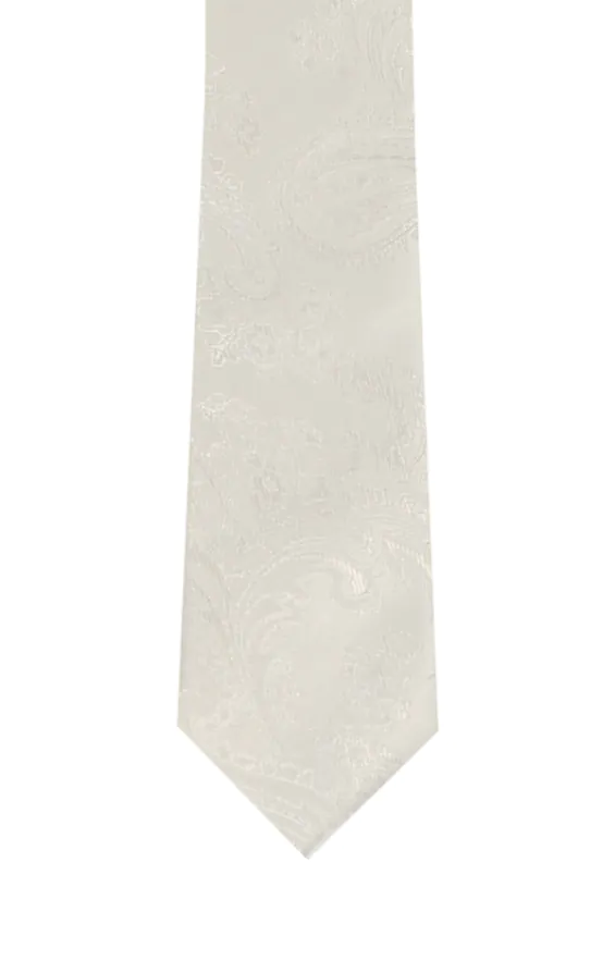 Dobell Pearl Elfenbein Paisley Plastron für Jungen - photo 1 Dobell Pearl Elfenbein Paisley Plastron für Jungen - photo 1