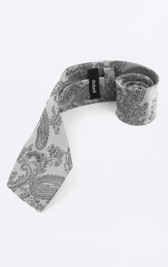 Dobell Krawatte, Paisley, Grau - photo 1