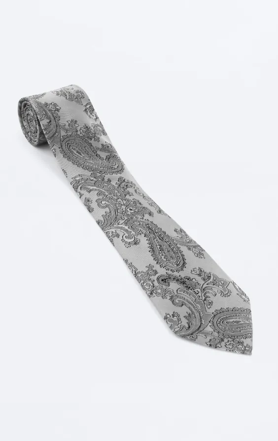 Dobell Krawatte, Paisley, Grau - photo 2