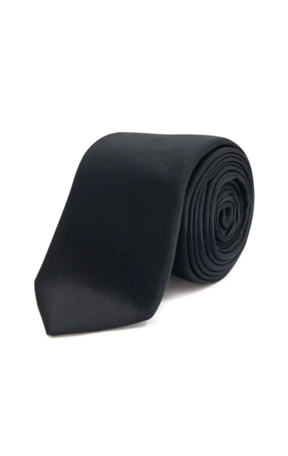 Schmale Krawatte, schwarz