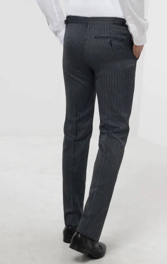 Dobell Cut-Hose, Schwarz-Grau, Slim-Fit - photo 2