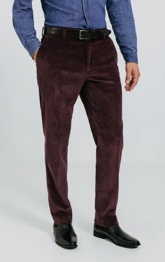 Weinrot Cordhose