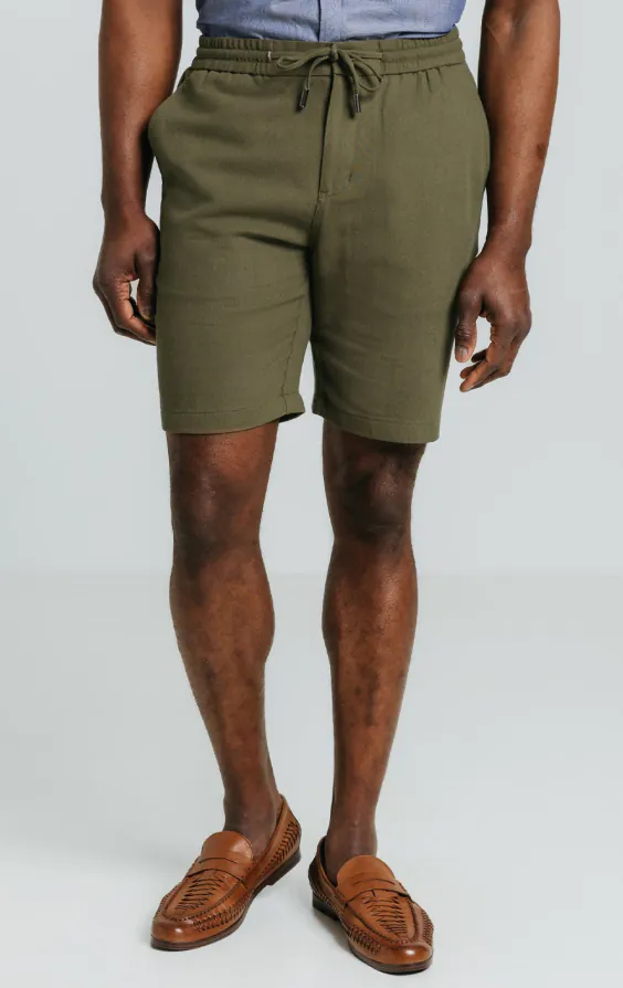 Grün Shorts aus Leinen-Twill - photo 1